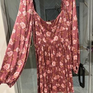 BRAND NEW Altar'd State Mauve Floral Dress